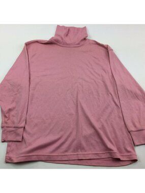 Forelli Moda Internazionale Women's Pink Turtleneck Shirt Long Sleeve Size 14/16